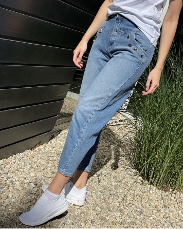Džíny dámské Twinset RELAXED FIT modré